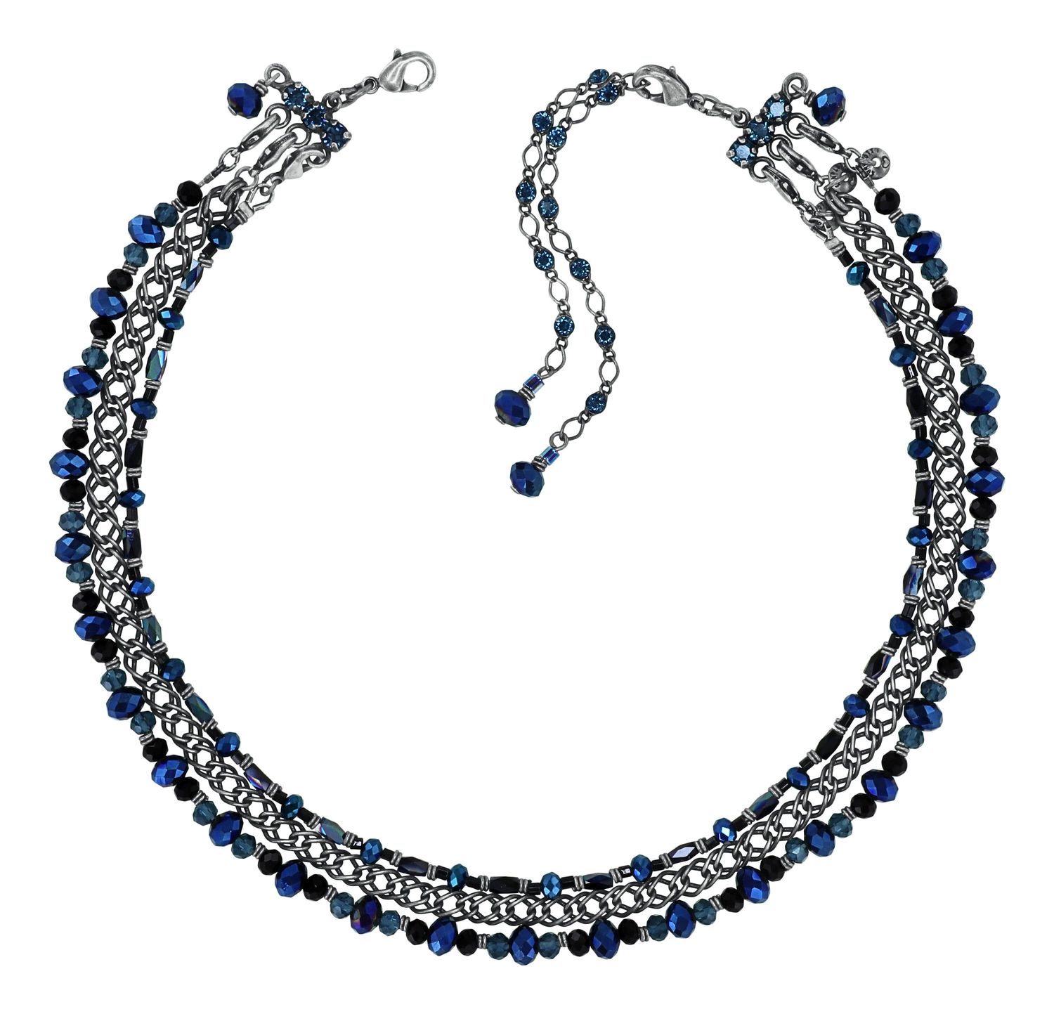 ​Konplott Kette "Soft Temptations" schwarz/blau