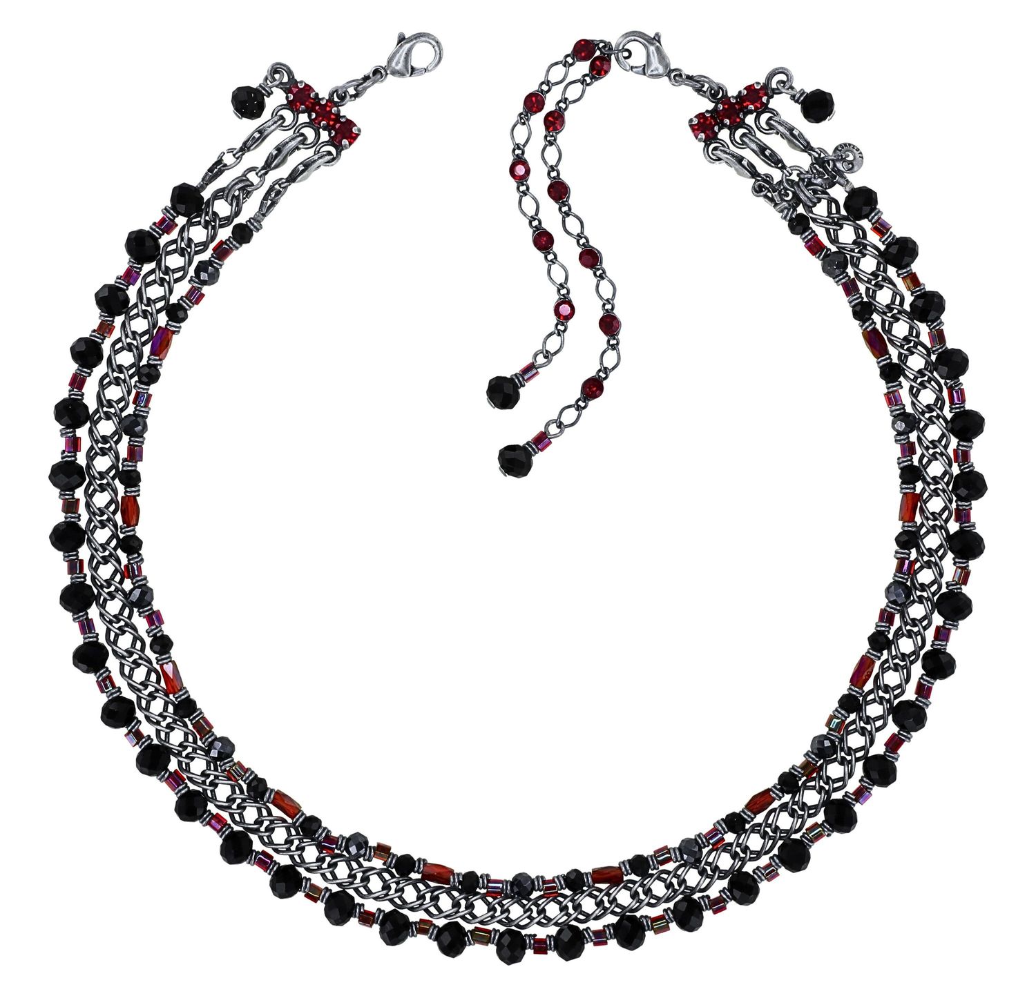 ​Konplott Kette "Soft Temptations" schwarz/rot