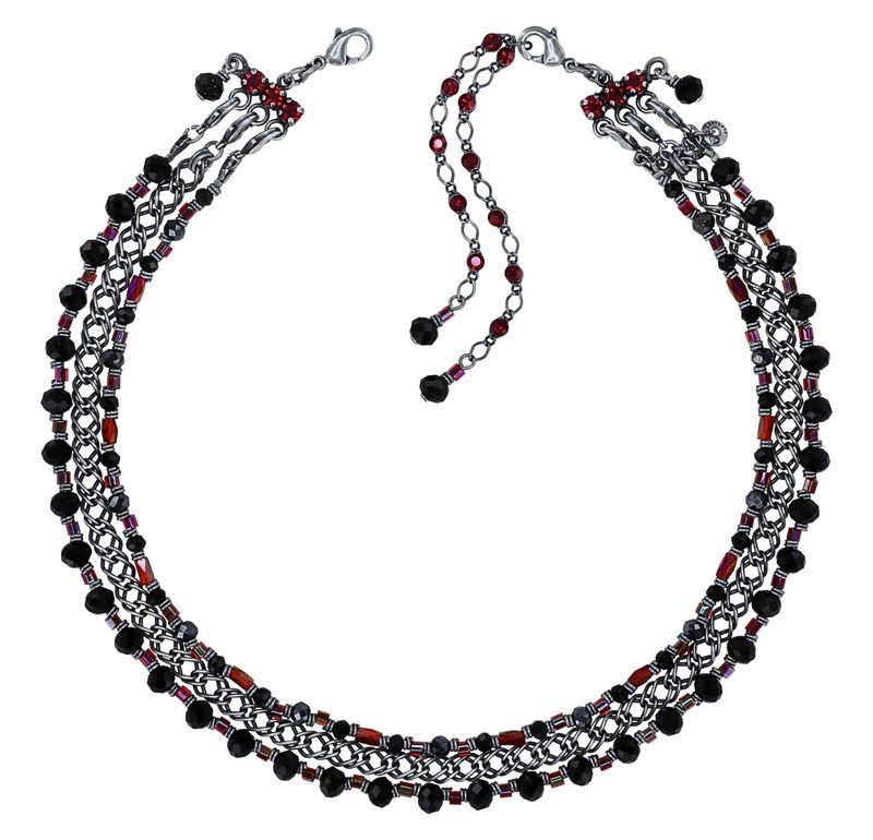 ​Konplott Kette "Soft Temptations" schwarz/rot