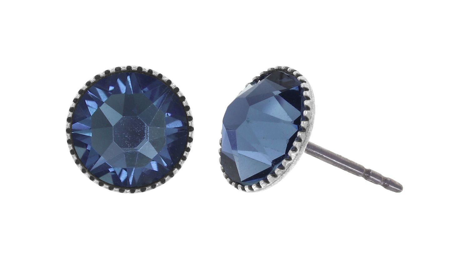 ​Konplott Ohrringe "Black Jack" blue denim