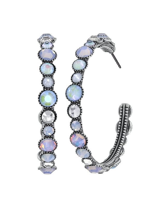 ​Konplott Ohrringe Creole "Water Cascade" weiß