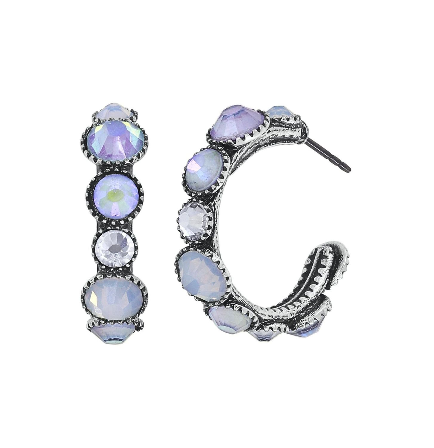 ​Konplott Ohrringe Creole "Water Cascade" weiß