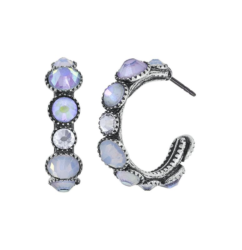 ​Konplott Ohrringe Creole "Water Cascade" weiß