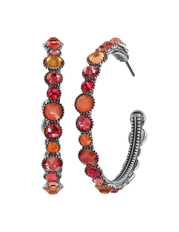 ​Konplott Ohrringe Creole "Water Cascade" Koralle/orange