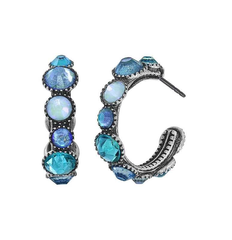 ​Konplott Ohrringe Creole "Water Cascade" blau