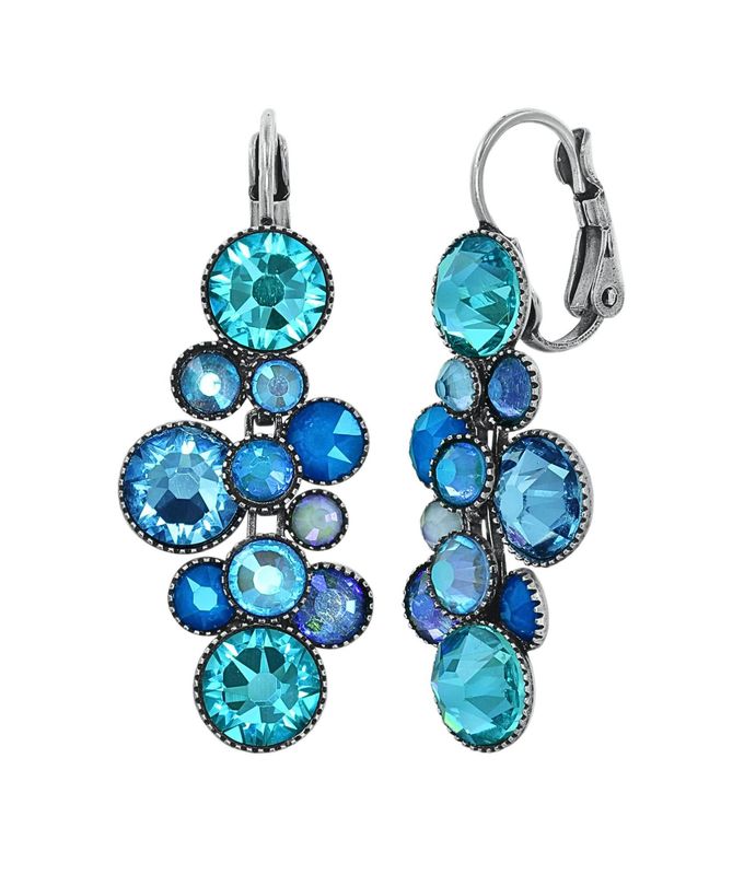​Konplott Ohrringe  "Water Cascade" blau