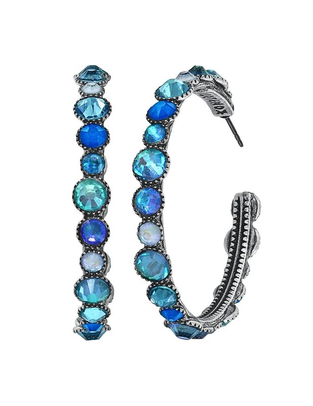 ​Konplott Ohrringe Creole "Water Cascade" blau