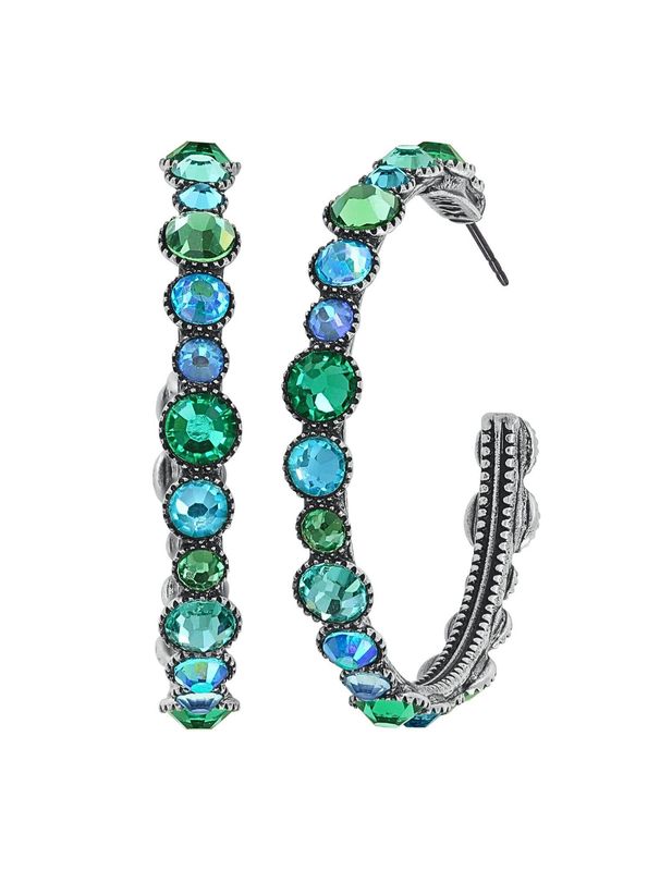 ​Konplott Ohrringe Creole "Water Cascade" grün