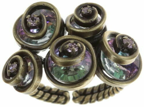 Konplott Ring Konplott Ring "Classic Twist" Messing-farbwechsler/rose-grün