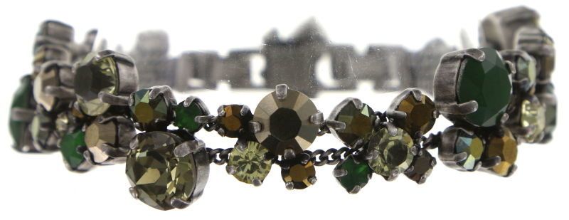 Konplott Armband Konplott Armband "Ballroom Classic Glam" waldgrün/braun/schlamm