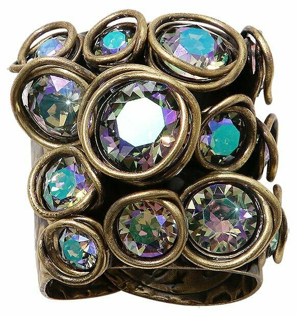 Konplott Ring Konplott Ring "Sparkle Twist" paradise shine , lila/grün