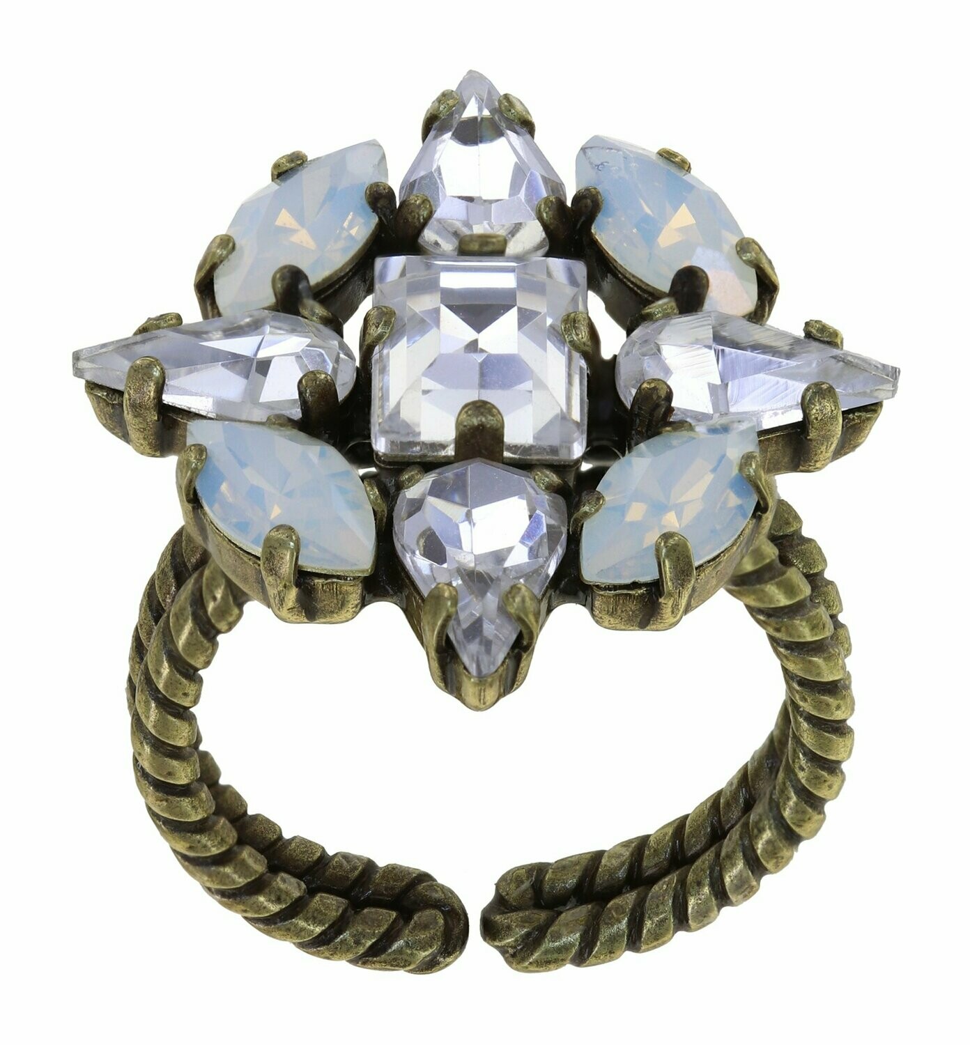 Konplott Ring Konplott Ring "Speechless" Messing / weiß