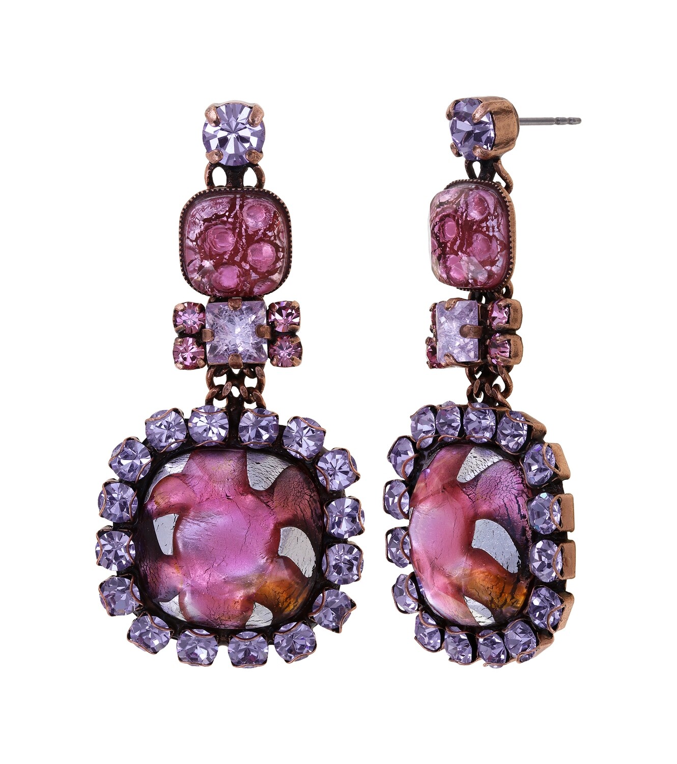 Konplott Ohrstecker baumelnd Konplott Ohrstecker baumelnd "Tea with Taylor" pink/ lila