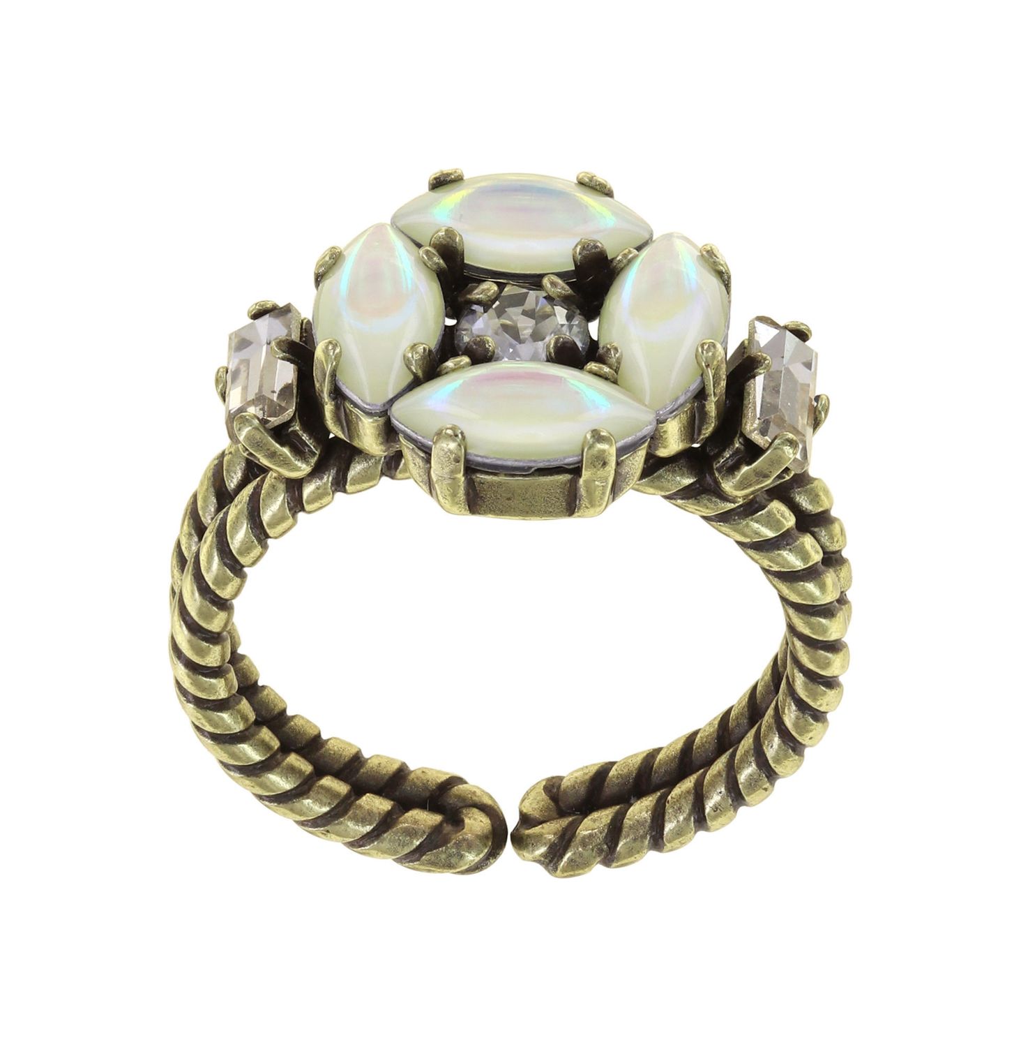 Konplott Ring Konplott Ring "Vichy" weiß