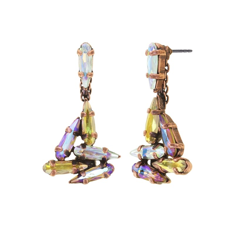 Konplott Ohrstecker baumelnd Konplott Ohrstecker baumelnd "Jumping Drops" yellow/lila
