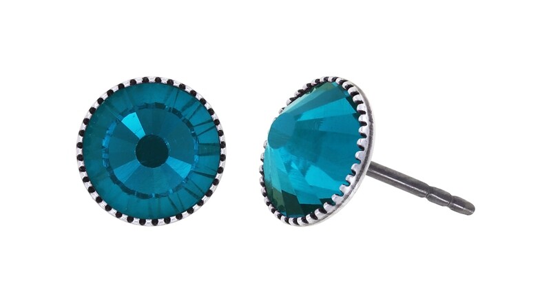 Konplott Ohrringe "Black Jack" blue peacock blue