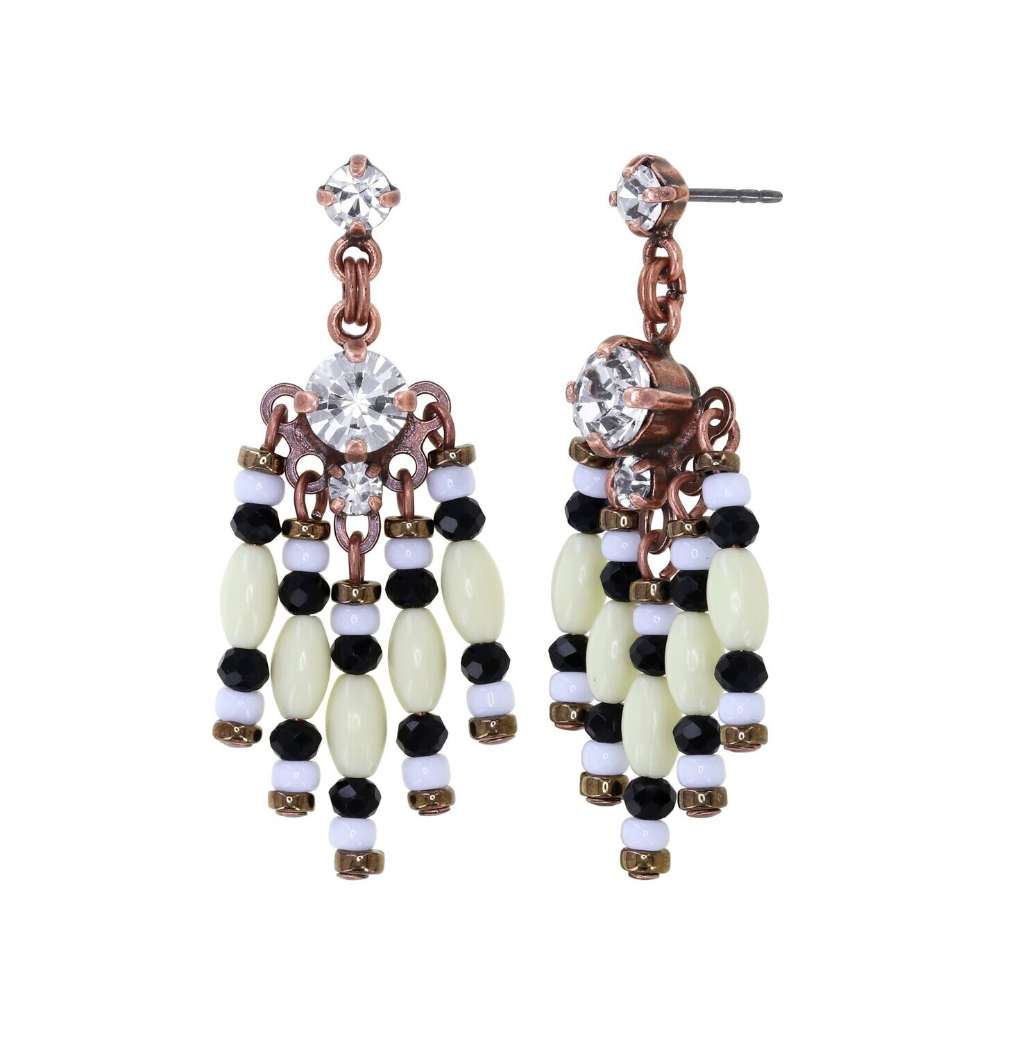Konplott Ohrstecker baumelnd Konplott Ohrstecker baumelnd "African Kiss" black/ white