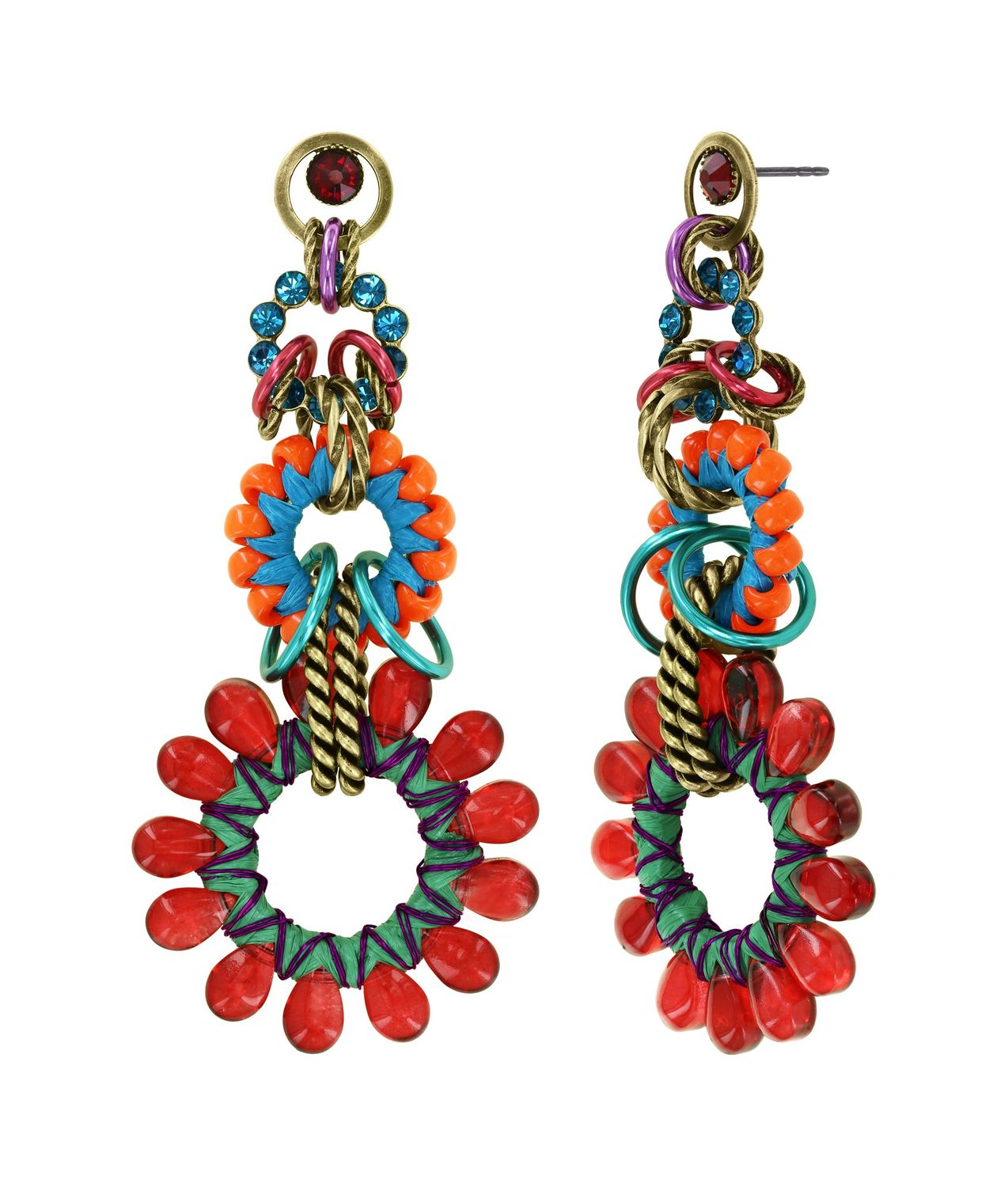 ​Konplott Ohrstecker baumelnd "Kaleidotropical" multi