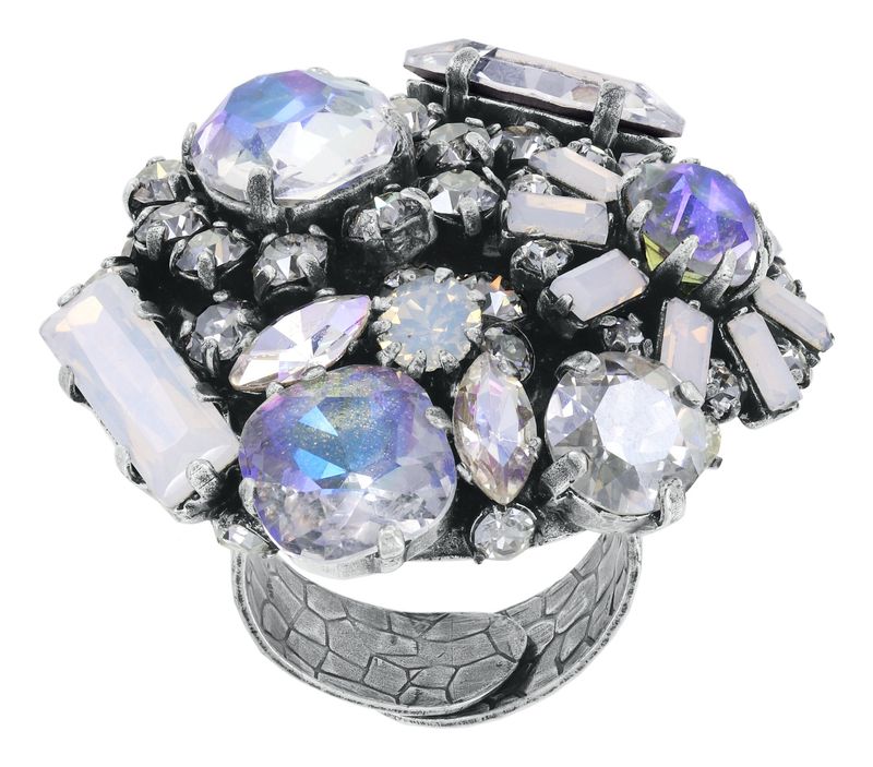 Konplott Ring Konplott Ring "Artdecode" weiß , bläulich jongierend