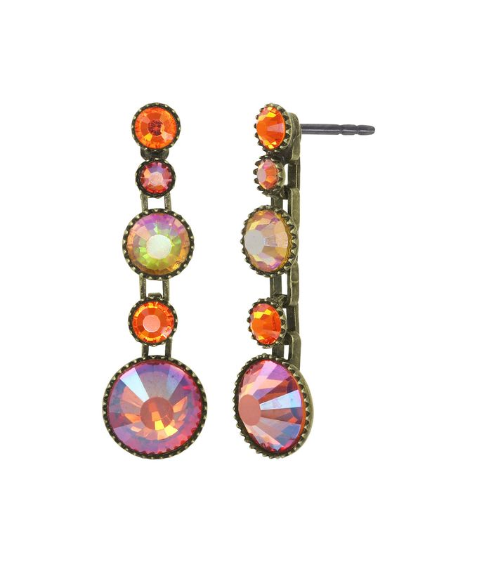 Konplott Ohrringe "Water Cascade" orange/braun