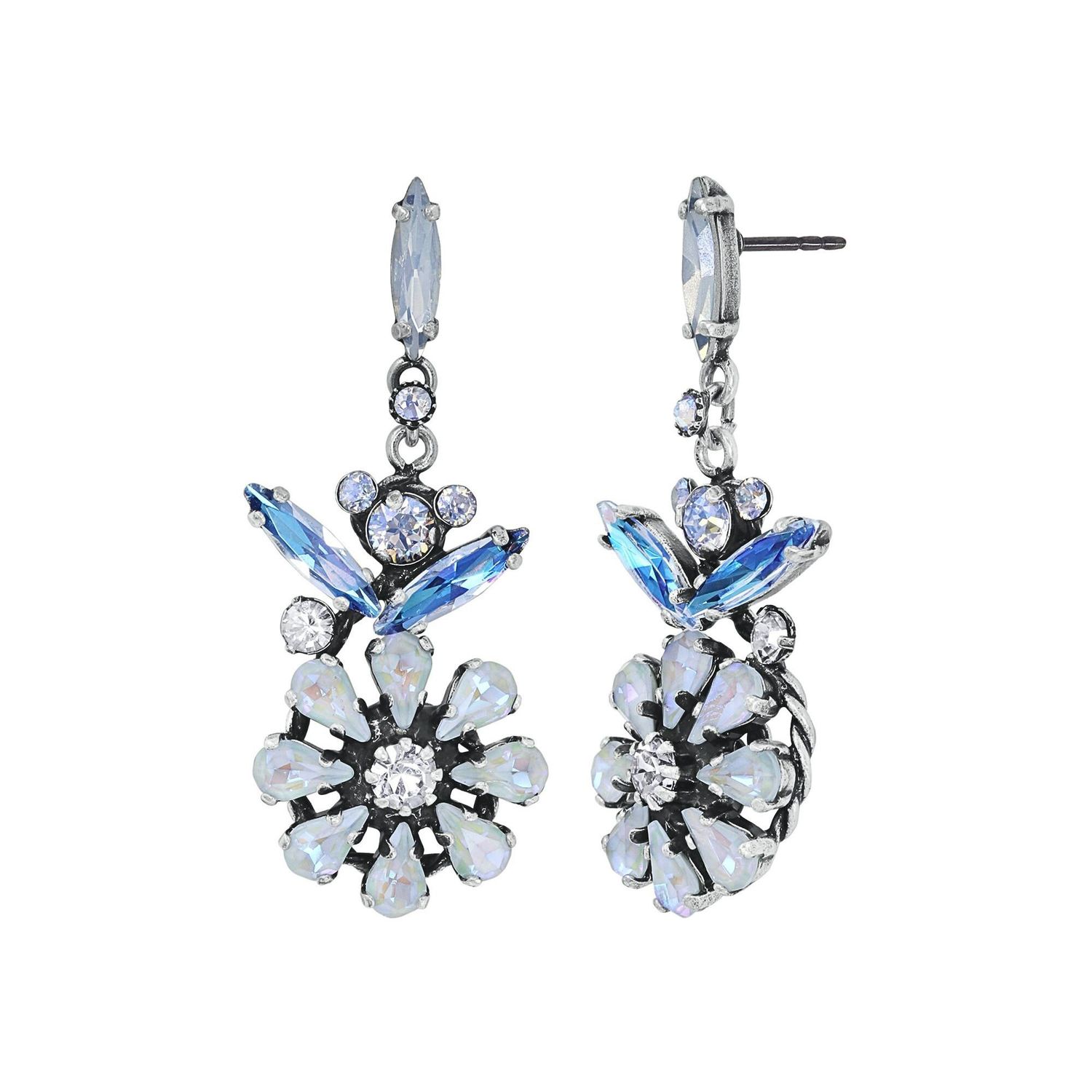 ​Konplott Ohrringe "Twisted Blossom" weiß - multi