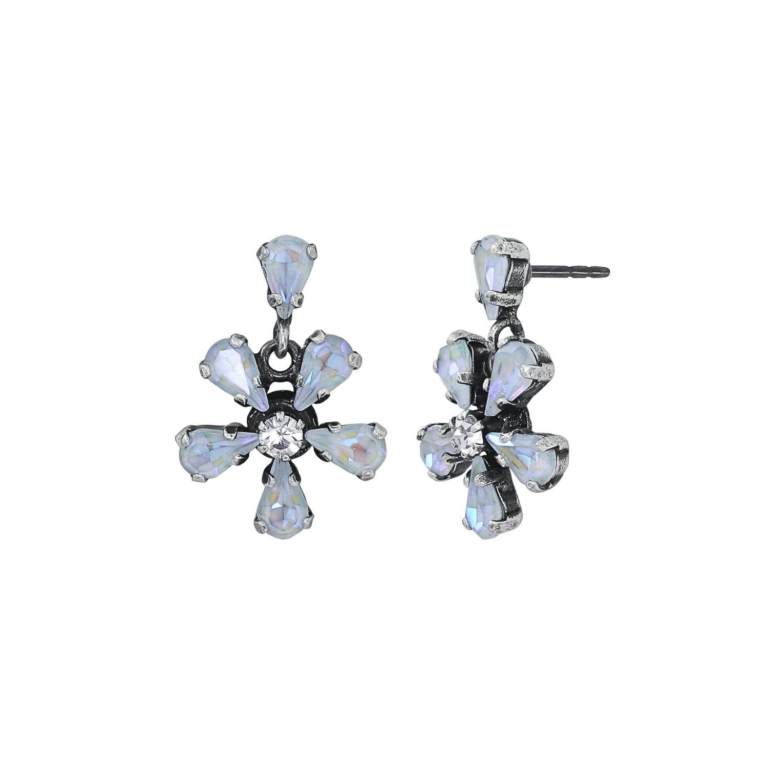 ​Konplott Ohrringe "Twisted Blossom" weiß - multi