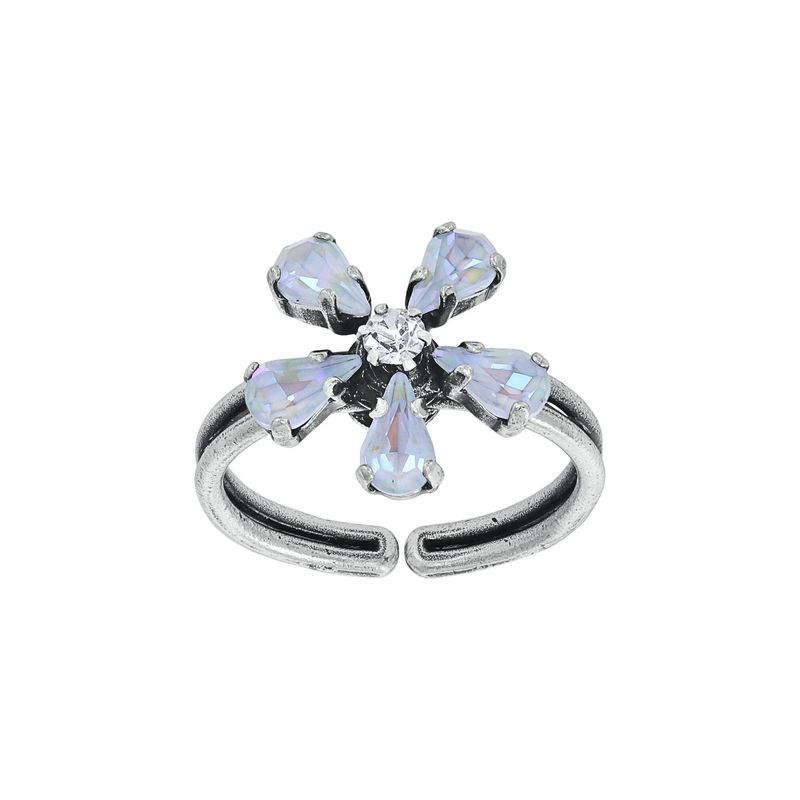 ​Konplott Ring "Twisted Blossom" weiß - multi