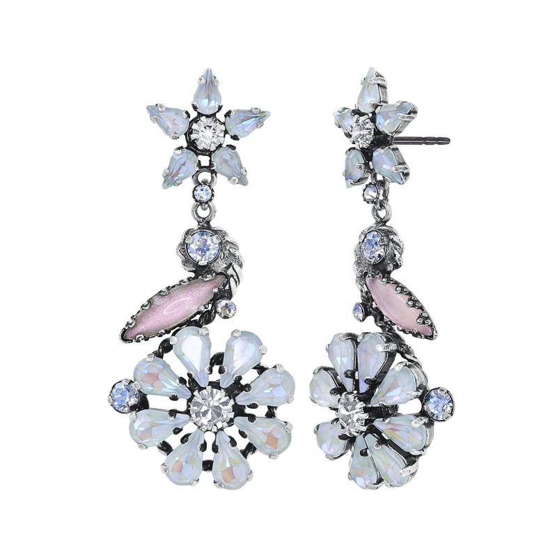 Konplott Ohrringe Konplott Ohrringe "Twisted Blossom" weiß - multi