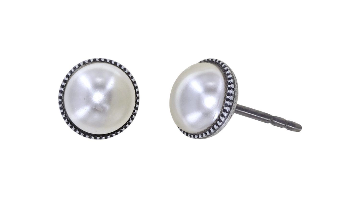 ​Konplott Ohrringe "Pearl Shadow" white crystal