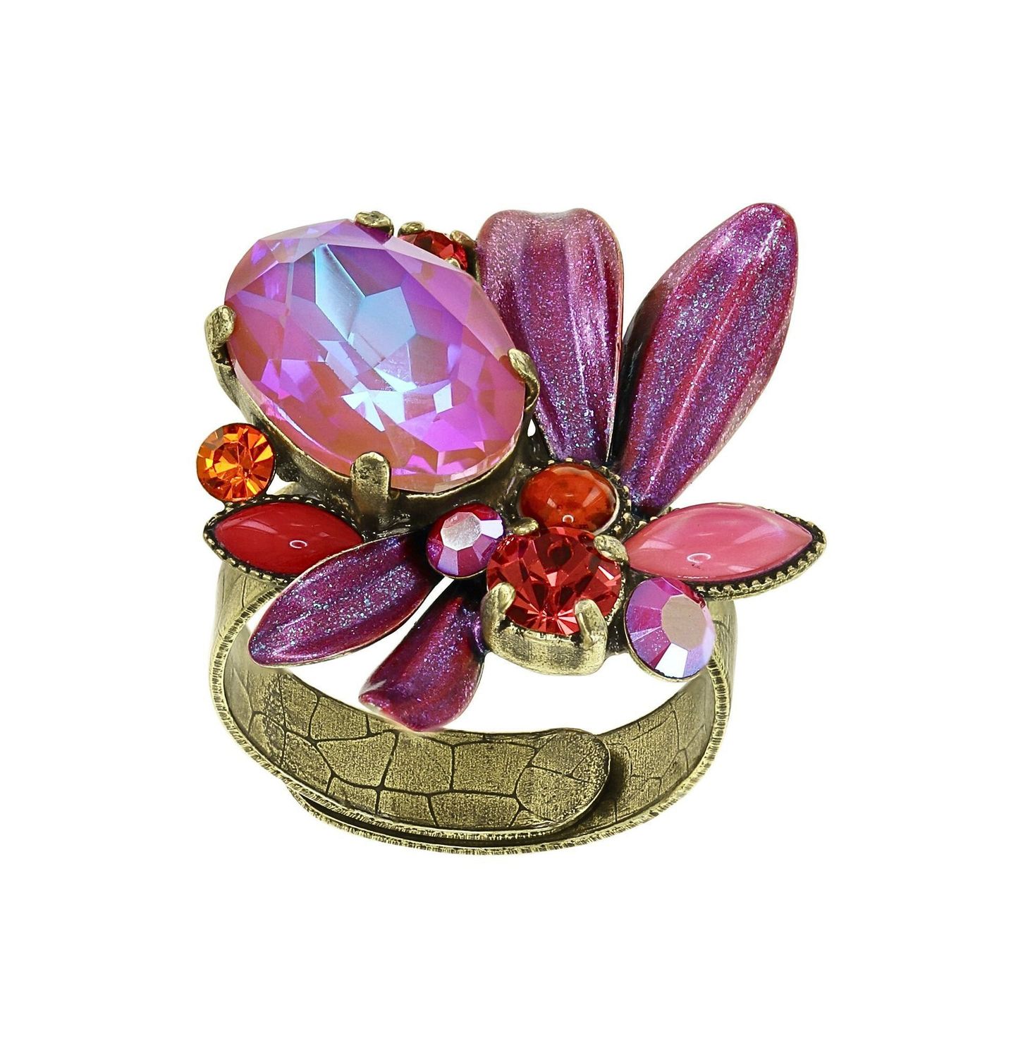 ​Konplott Ring "Crystal Corals" coralline