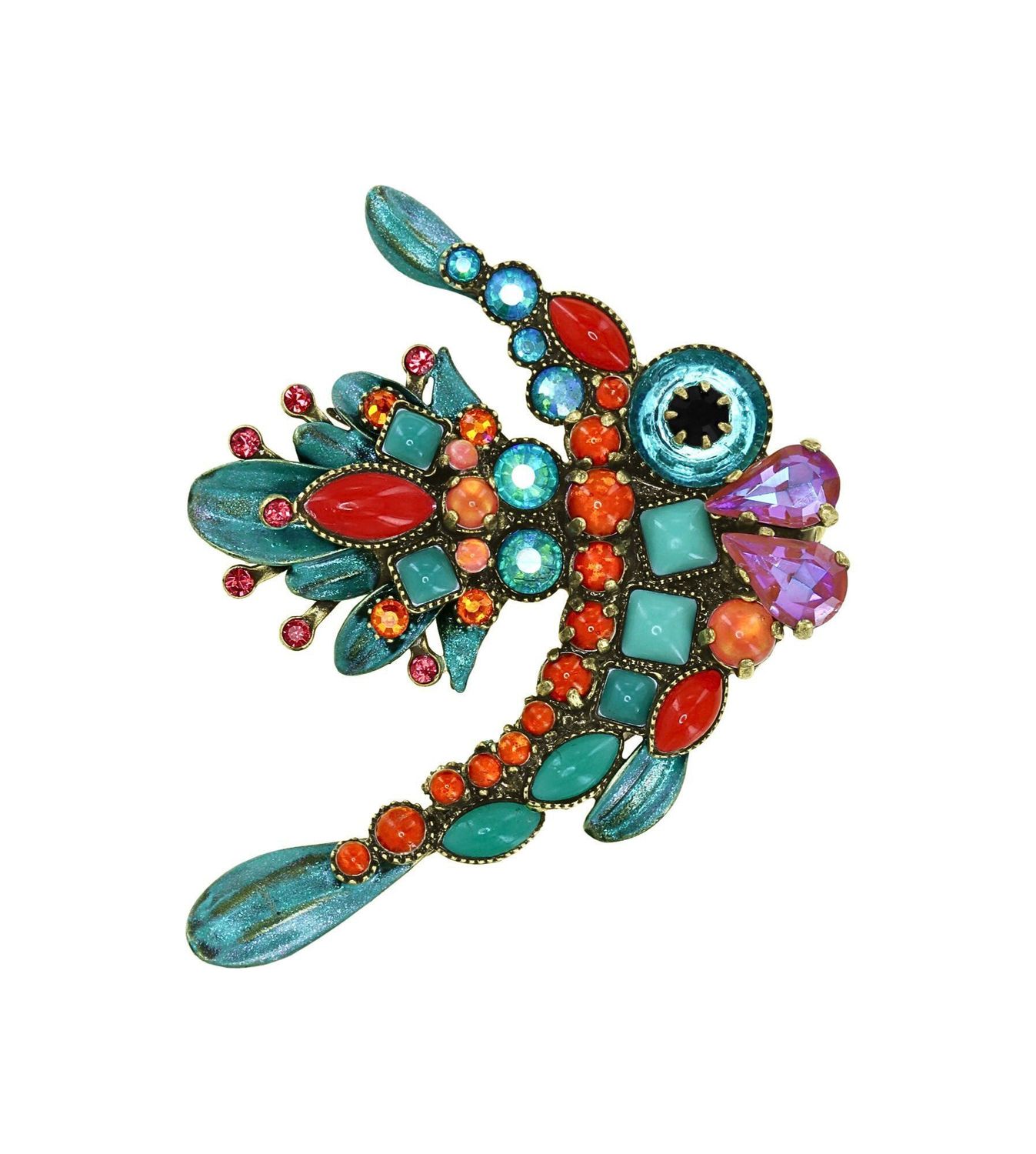 ​Konplott Brosche "School of Fish" multi