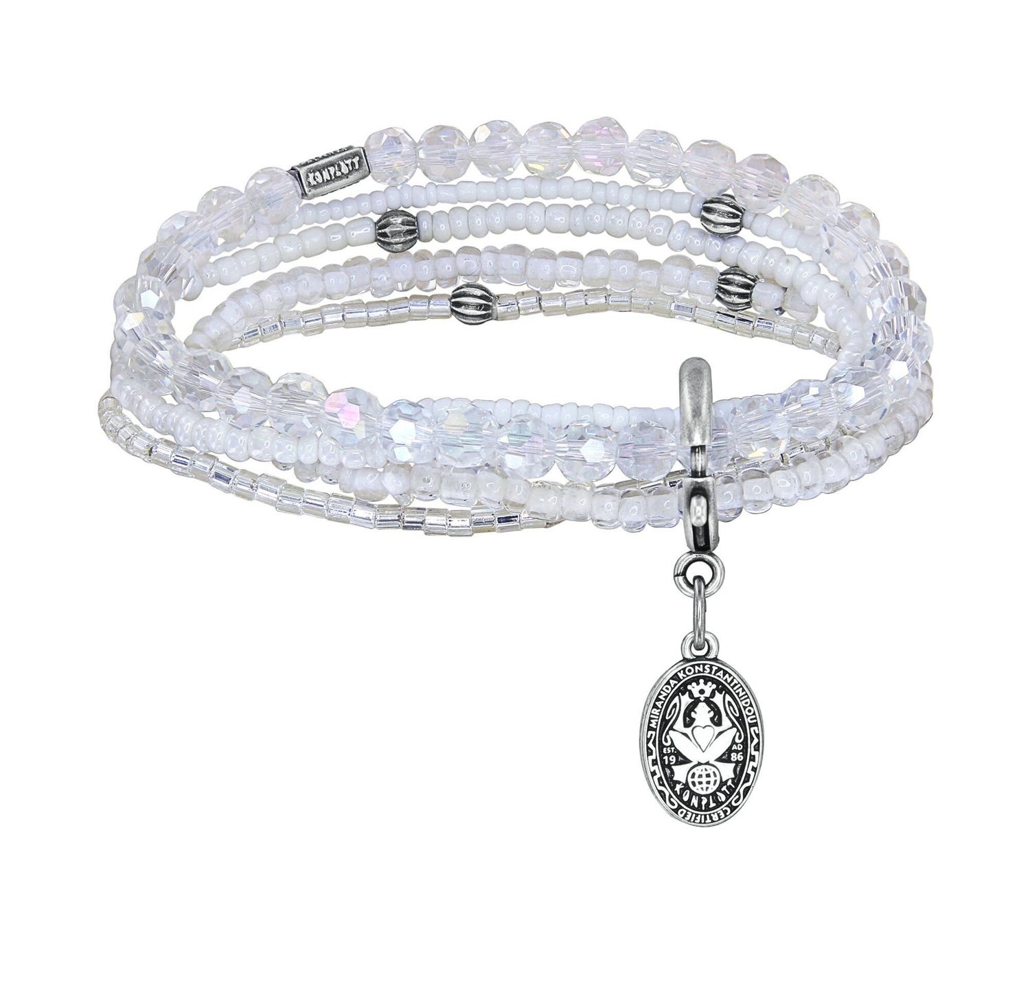 Konplott Armband Konplott Armband "Petit Glamour d'Afrique" weiß