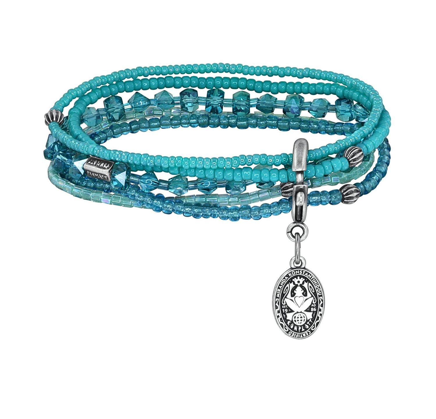 Konplott Armband Konplott Armband "Petit Glamour d'Afrique" blau/grün