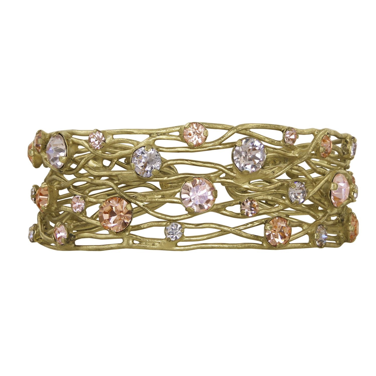 Konplott Armreif Konplott Armreif "Cages" shiny brass beige