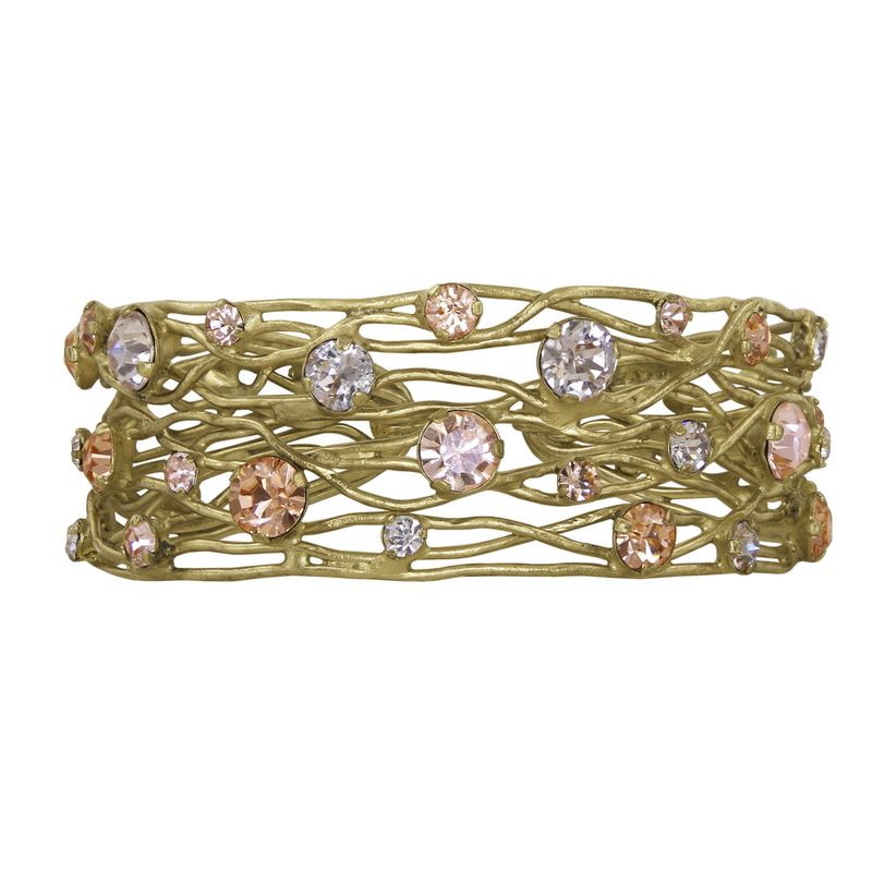 Konplott Armreif "Cages" shiny brass beige
