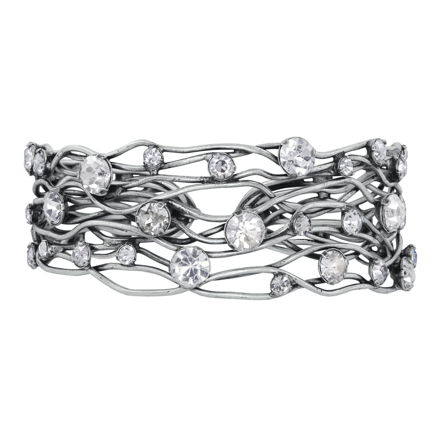 ​Konplott Armreif  "Cages" weiß