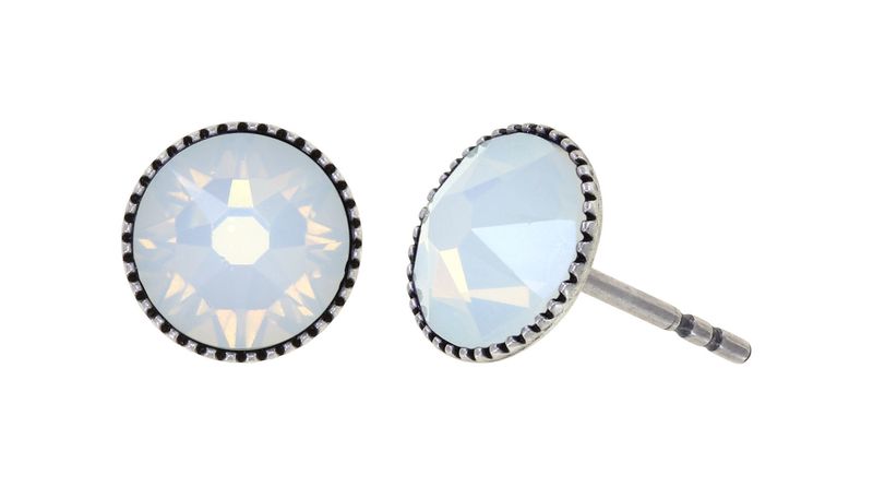 ​Konplott Ohrringe "Black Jack" white opal