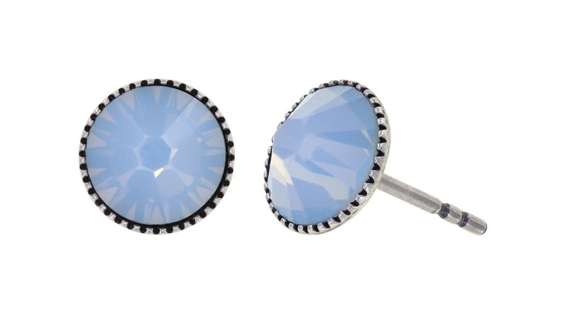 ​Konplott Ohrringe "Black Jack" light blue opal