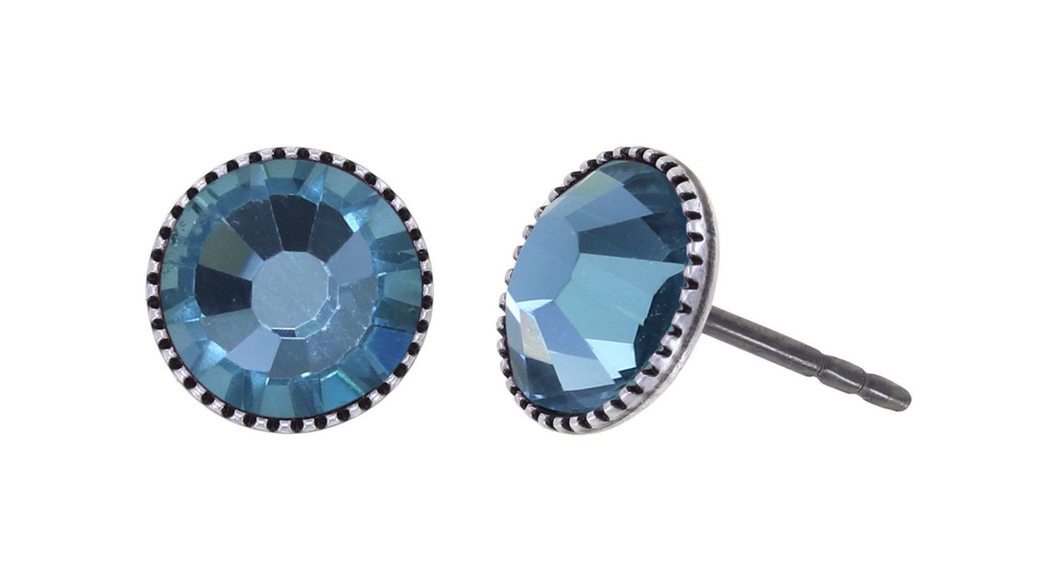 ​Konplott Ohrringe "Black Jack" blue smoked