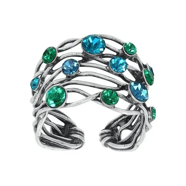 Konplott Ring "Cages" blue/green