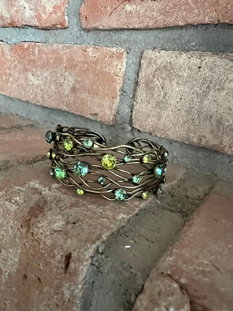 Konplott Armband Bangle "Cages" gelb/grün