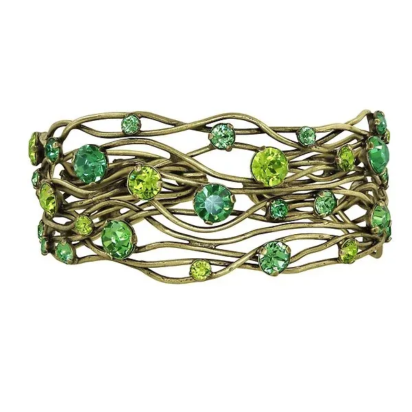 Konplott Armband Bangle "Cages" gelb/grün