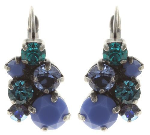 Konplott Ohrringe " Ballroom" blau / türkis ,lila