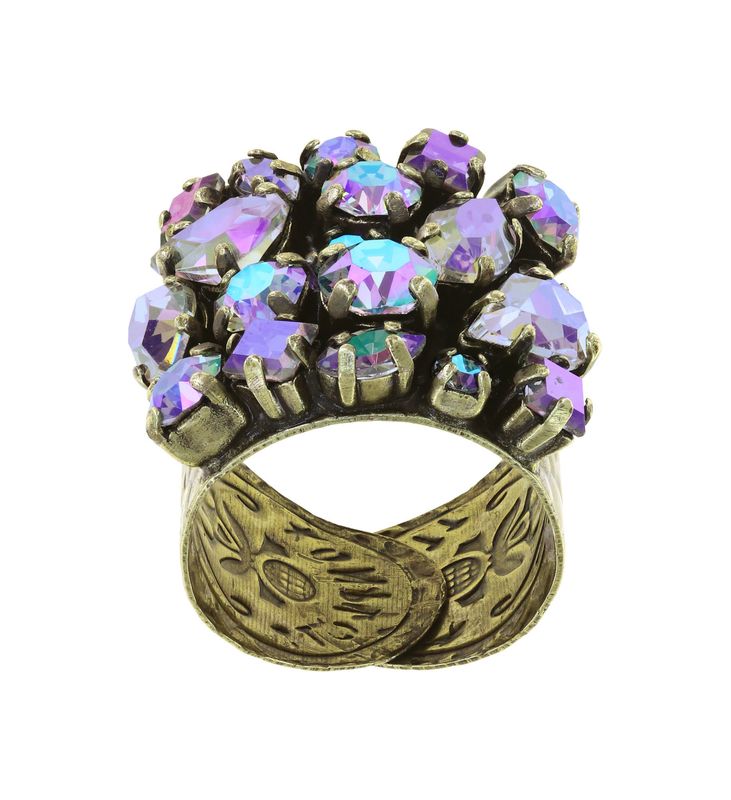Konplott Ring "Ballroom" vitrail grün , lila