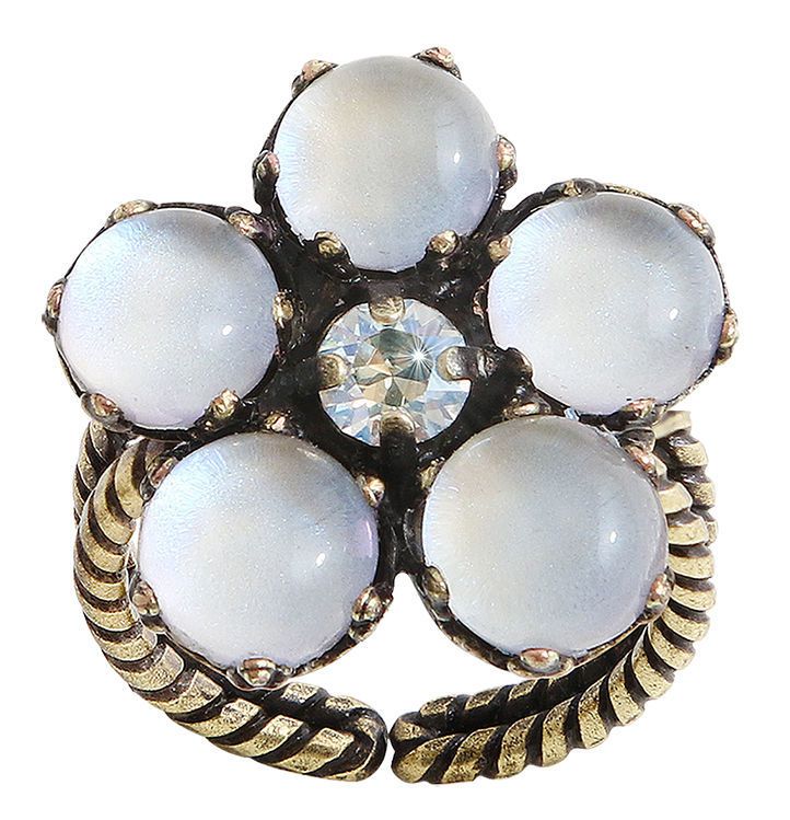 Konplott Ring "Flower Zumzum" weiß