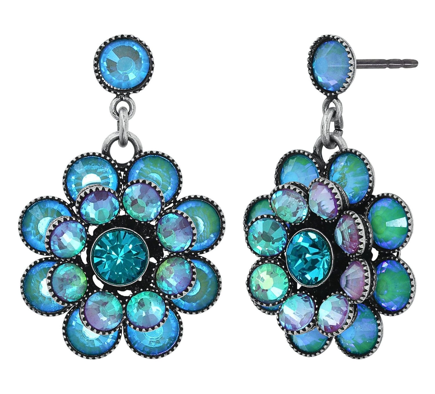 ​Konplott Ohrringe "Lost Garden" blue/green/lila