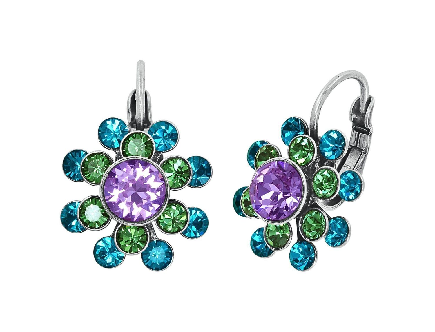 ​Konplott Ohrringe "Lost Garden" blue/green/lila