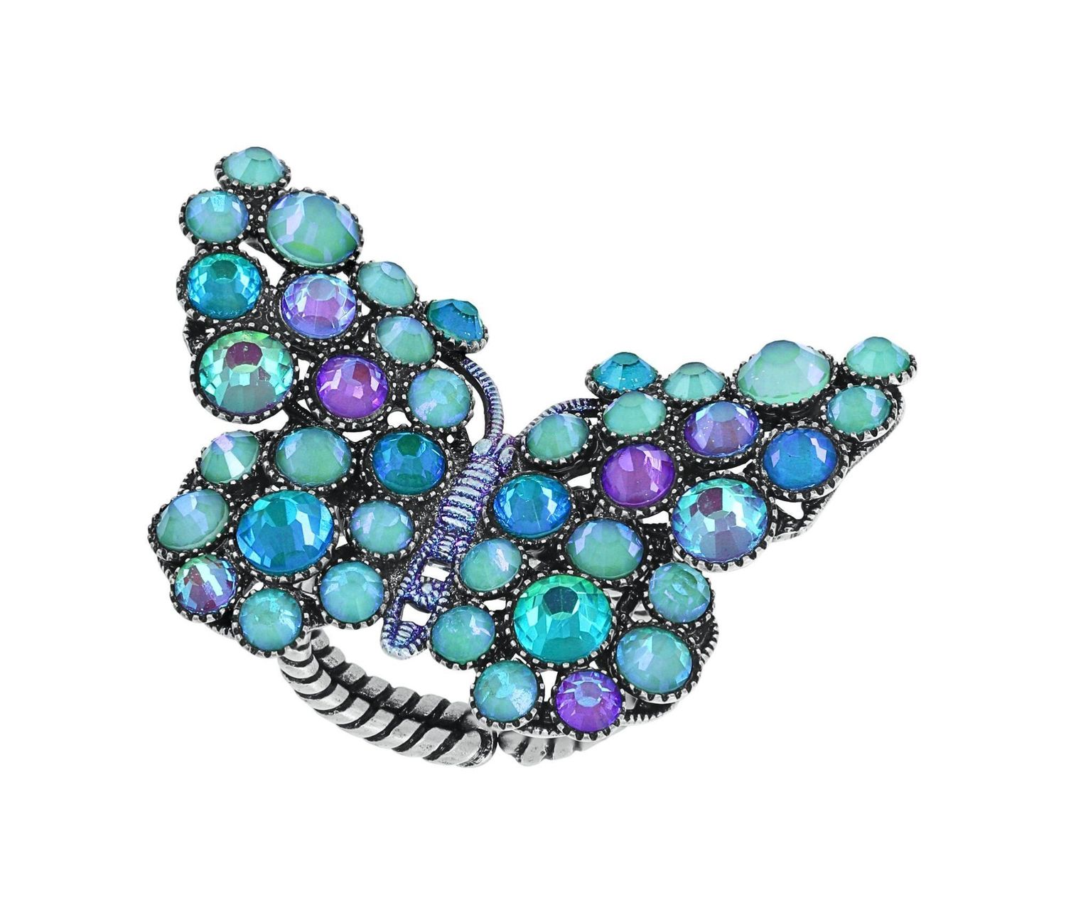 ​Konplott Ring  "Lost Garden" blue/green/lila