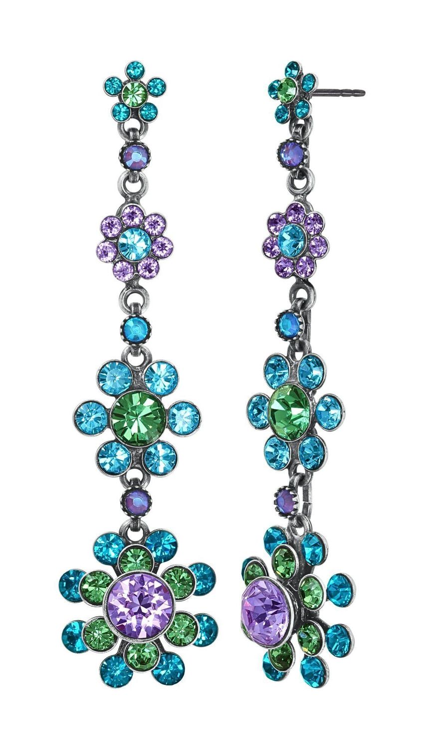 ​Konplott Ohrringe "Lost Garden" blue/green/lila