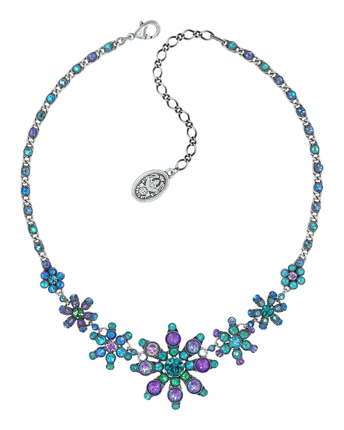 ​Konplott Halskette "Lost Garden" blue/green/lila